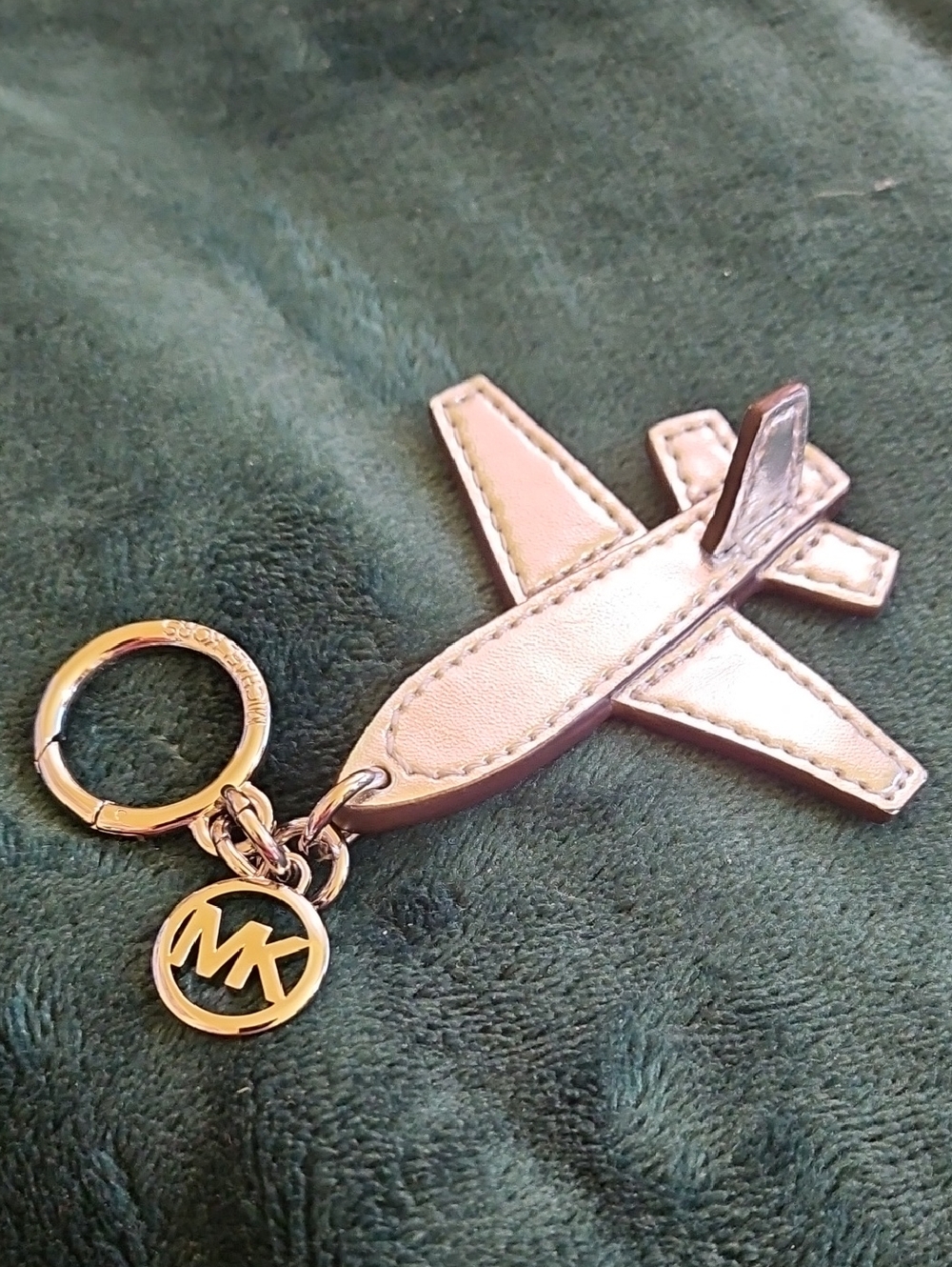 Michael Kors Gold Tone Airplane Keychain